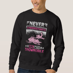 Girl with snowmobile sweatshirt