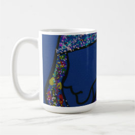 Girl with Spotted Glitter Print Hair Kaffeetasse