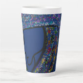 Girl with Spotted Glitter Print Hair  Milchtasse (Vorderseite)