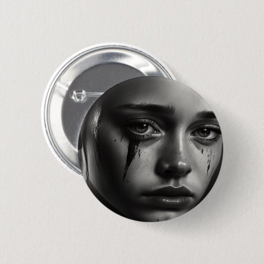 Girl with tears button (Vorne & Hinten)