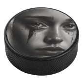 Girl with tears eishockey puck (3/4)