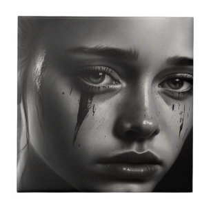 Girl with tears fliese
