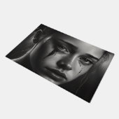 Girl with tears fußmatte (Schrägansicht)