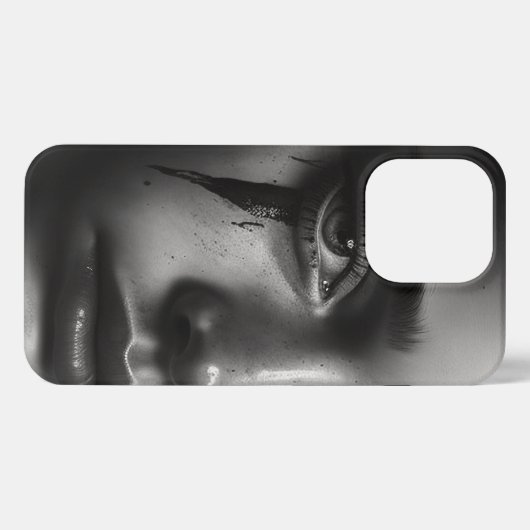 Girl with tears iPhone hülle (Rückseite (Horizontal))