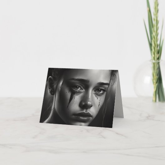 Girl with tears karte (Vorderseite)