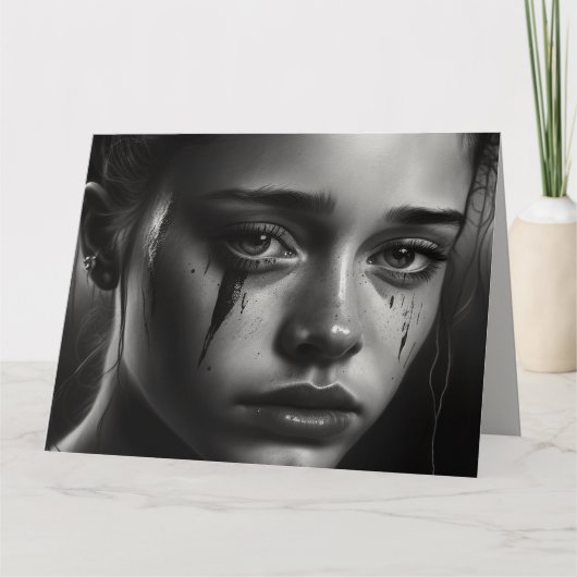 Girl with tears karte (Vorderseite)