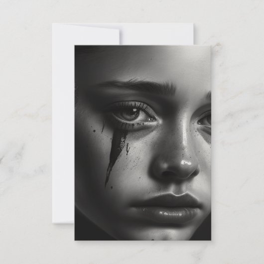 Girl with tears karte (Vorderseite)