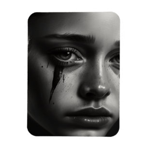 Girl with tears magnet