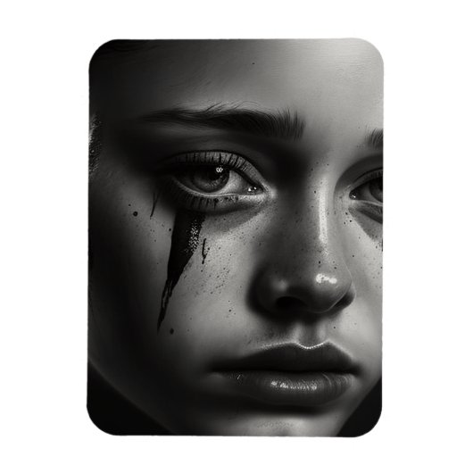 Girl with tears magnet (Vertikal)