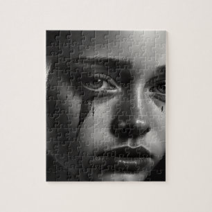 Girl with tears puzzle