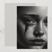 Girl with tears save the date (Vorne/Hinten)
