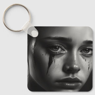 Girl with tears schlüsselanhänger