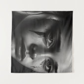 Girl with tears wandteppich (Vorderseite (Horizontal))