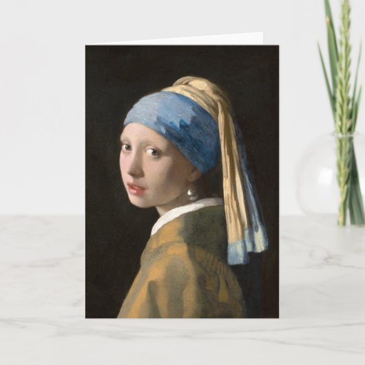 Girl with the pearl earring - Johannes Vermeer Karte (Vorderseite)