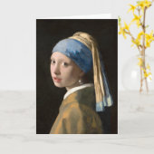 Girl with the pearl earring - Johannes Vermeer Karte (Gelbe Blume)