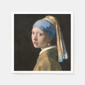 Girl with the pearl earring - Johannes Vermeer Serviette (Vorderseite)