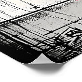 Girl with Umbrella - Urban Graffiti Street Art Poster (Ecke)