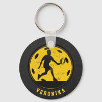 Girl Woman Pickleball Player Racketball Name Black