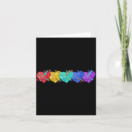 Girl Women's Yarn Crochet Knitting Funny Gift Karte (Vorderseite)