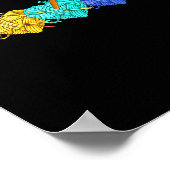 Girl Women's Yarn Crochet Knitting Funny Gift Poster (Ecke)