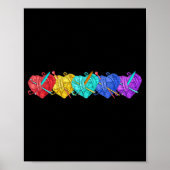 Girl Women's Yarn Crochet Knitting Funny Gift Poster (Vorne)