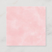 Girl Woodland Animal bringen Bucheingabe Quadratische Visitenkarte (Rückseite)