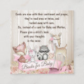 Girl Woodland Animal bringen Bucheingabe Quadratische Visitenkarte (Vorderseite)