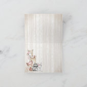 Girl Woodland Animal Friends Kinderdusche Dankeskarte (Innenseite)