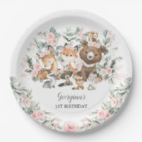 Girl Woodland Animals Eukalyptus Rose Geburtstag