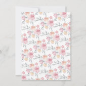 Girl Woodland Animals Kinderdusche Einladung (Rückseite)