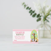 Girl Woodland Animals Kinderdusche Windelwanne Begleitkarte (Stehend Vorderseite)