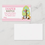 Girl Woodland Animals Kinderdusche Windelwanne Begleitkarte (Vorne/Hinten)