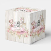 Girl Woodland Babydusche Geschenkschachtel (Rückseite)