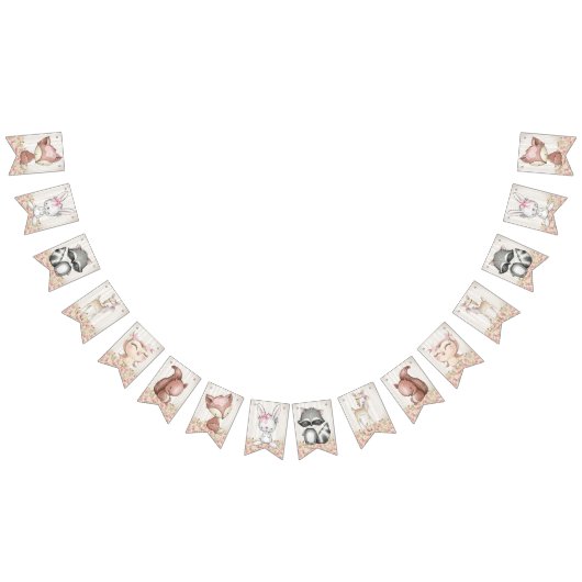 Girl Woodland Babydusche Wimpelkette (Alle)