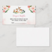 Girl Woodland Babydusche Windelwanne Visitenkarte (Vorne/Hinten)