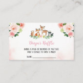 Girl Woodland Babydusche Windelwanne Visitenkarte (Vorderseite)