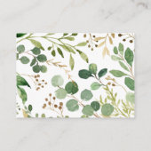 Girl Woodland Blush Floral Diaper Raffenkarte Begleitkarte (Rückseite)