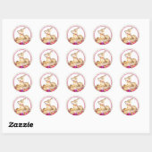 Girl Woodland Deer Baby Shower Stickers (Blatt)