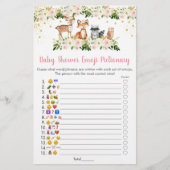 Girl Woodland Floral Emoji Pictionary Showspiel (Vorderseite)