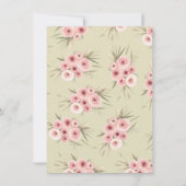 Girl Woodland Fox Baby Shower Einladungen (Rückseite)