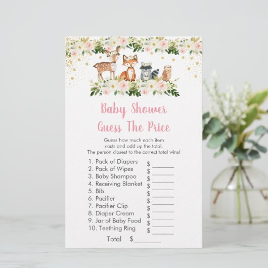 Girl Woodland rät das Price Baby Duschspiel (Stehend Vorderseite)