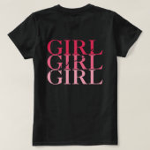 Girl Writing Black T-Shirt (Design Rückseite)