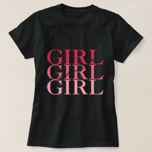 Girl Writing Black T-Shirt (Design vorne)
