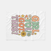Girl You Got This Test Day Wer Motivational Quote Fleecedecke (Vorderseite (Horizontal))