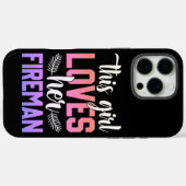 Girl zeigt Liebe für ihren Feuerwehrpartner Case-Mate iPhone Hülle (Rückseite (Horizontal))