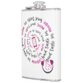 Girl Zitat Guter Geschmack in Musik Schlechter Ges Flachmann (Links)