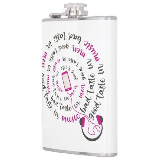 Girl Zitat Guter Geschmack in Musik Schlechter Ges Flachmann (Links)