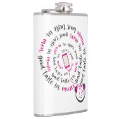 Girl Zitat Guter Geschmack in Musik Schlechter Ges Flachmann (Rechts)