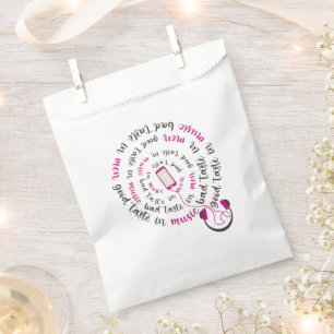 Girl Zitat Guter Geschmack in Musik Schlechter Ges Geschenktütchen
