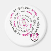 Girl Zitat Guter Geschmack in Musik Schlechter Ges Magnet (Vorne)